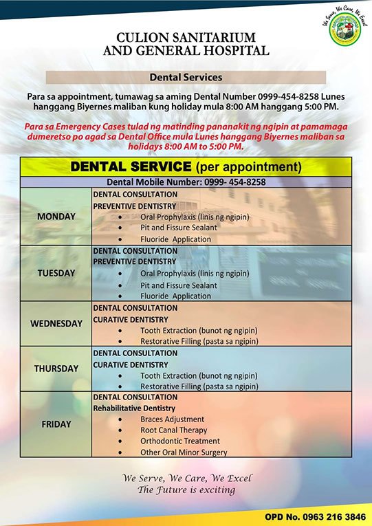 Dental Schedule